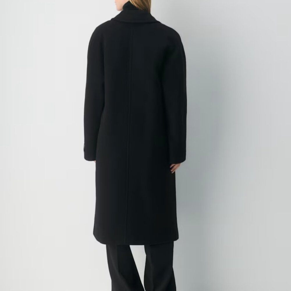 NWT Aritzia BABATON The Slouch Coat - (Re)Camel Wool Black - Picture 5 of 16